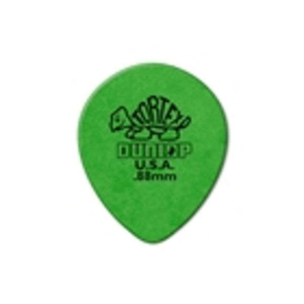 Dunlop 413R Tortex Tear Drop Green .88