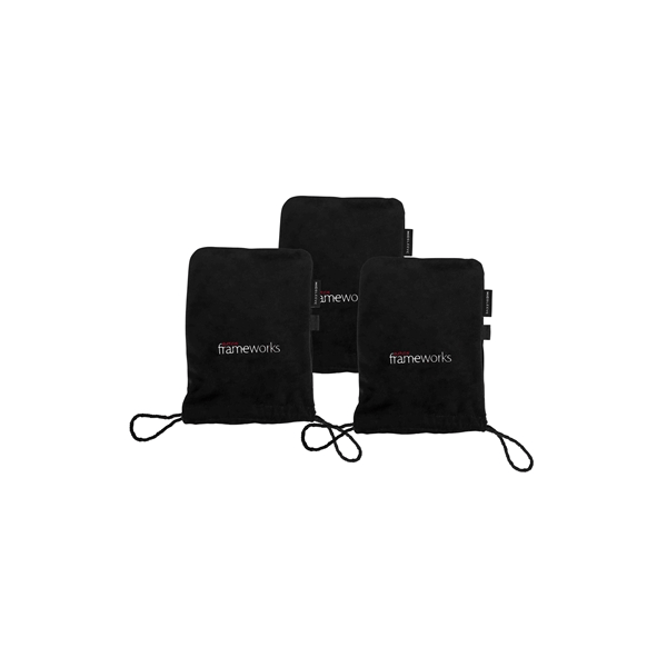 Gator Frameworks GFW-MICPOUCH-3PK Set di 3 custodie in velluto per microfoni da studio<br>