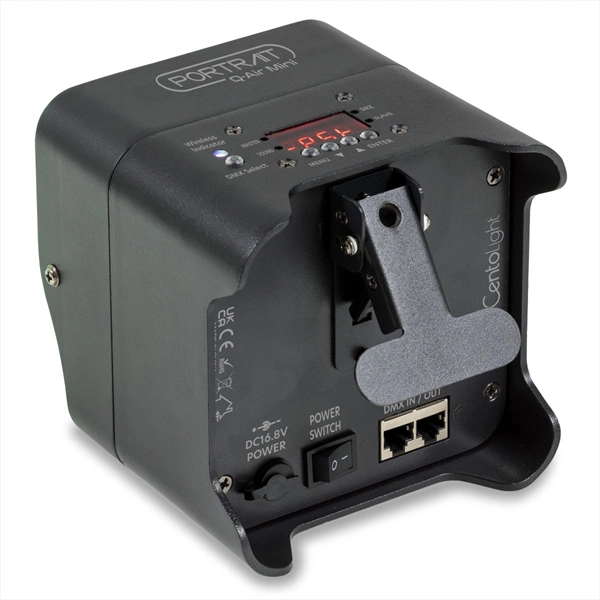 CENTOLIGHT Par a batteria 4x12W RGBWAUV. Modello Q-AIR Mini
