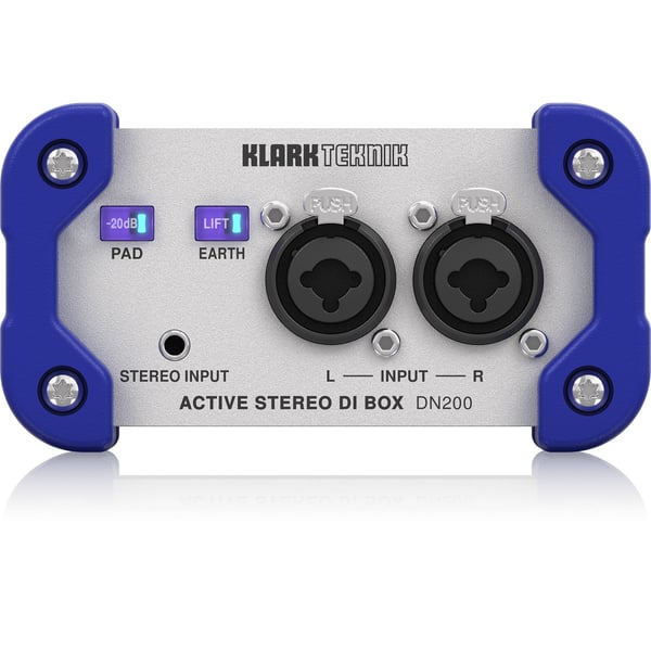 KLARK TEKNIK DN200 V.2 DI BOX ATTIVA STEREO 2 CANALI ALIMENTAZIONE PHANTOM