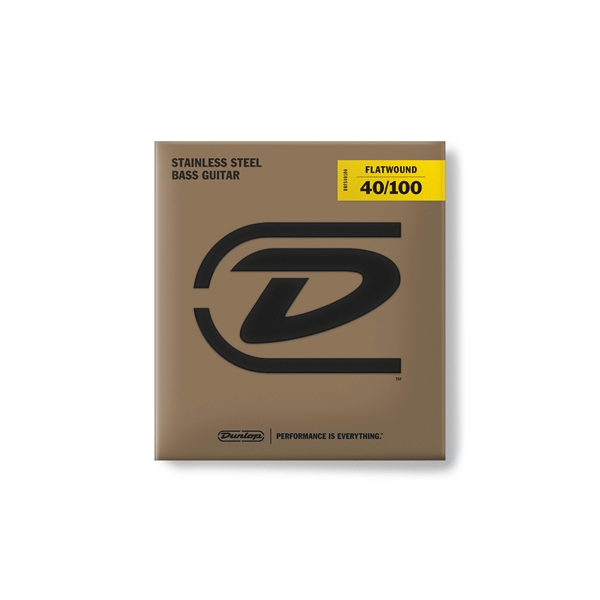 Dunlop DBFS40100 Flatwound Light Scala lunga Set/4