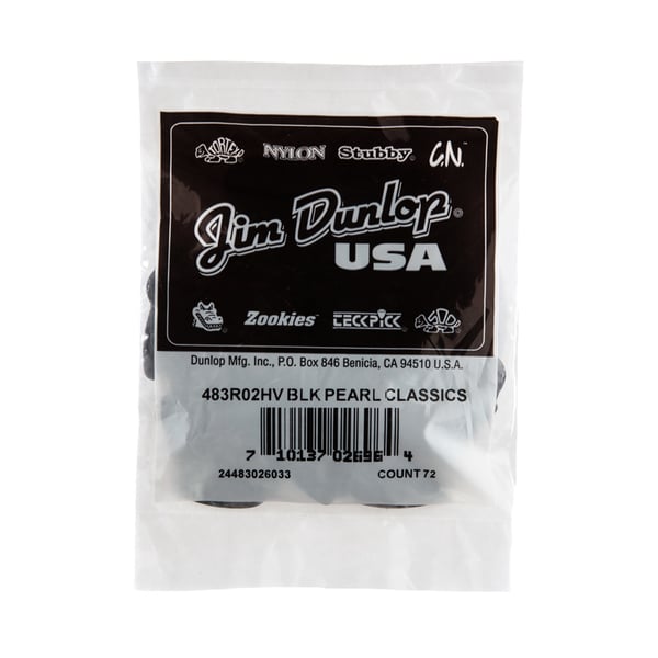 Dunlop 483R#02 Black Perloid - Heavy
