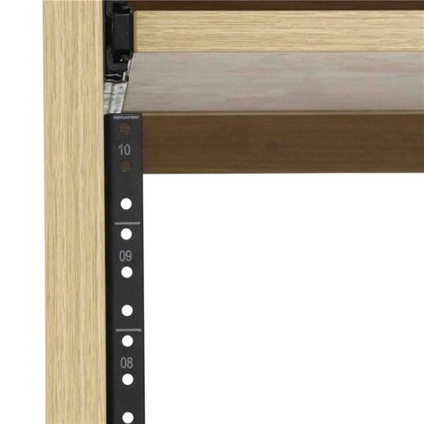 Gator Frameworks GFW-ELITEDESKRK-MPL Rack studio 10U in finitura acero naturale<br>