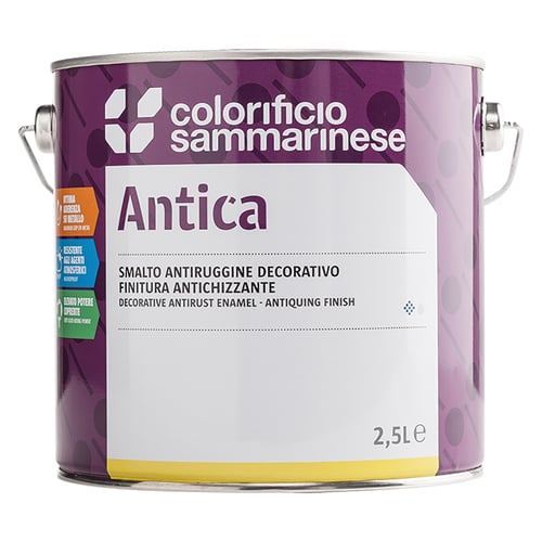 SMALTO ANTIRUGGINE 'ANTICA' Lt. 0,750 grana grossa - grafite pro