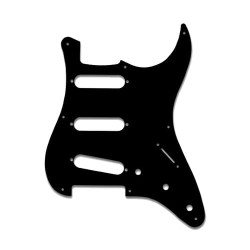 SOUNDSATION PARTS Mascherina per Chitarra Stratocaster, Monostrato, Black