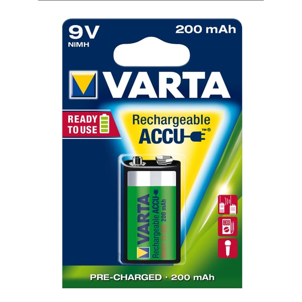 VARTA Ricaricabile ACCU 9V 200mah. Modello 56722101401
