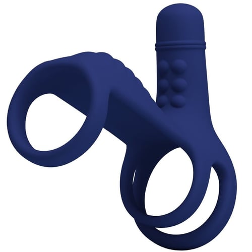 PRETTY LOVE MALE PRETTY LOVE - ANELLO VIBRANTE ELISH CON ESTENSIONE BLU