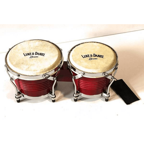 LUKE&amp;AMP;DANIEL LUKE &amp; DANIEL JD105B WINE RED DOPPI BONGHI IN LEGNO MISURA 6.5" + 7.5" VERA PELLE ACCORDATURA MECCANICA COLORE ROSSO