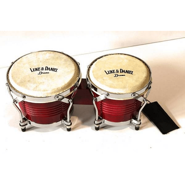 LUKE&amp;AMP;DANIEL LUKE &amp; DANIEL JD105B WINE RED DOPPI BONGHI IN LEGNO MISURA 6.5" + 7.5" VERA PELLE ACCORDATURA MECCANICA COLORE ROSSO