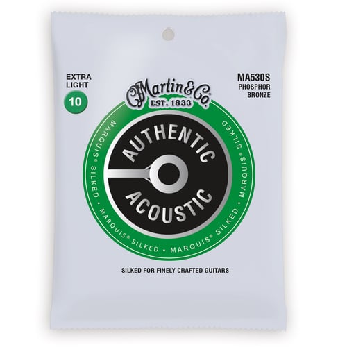 MARTIN Authentic Acoustic Marquis® Silked 92/8 Phosphor Bronze, Extra Light