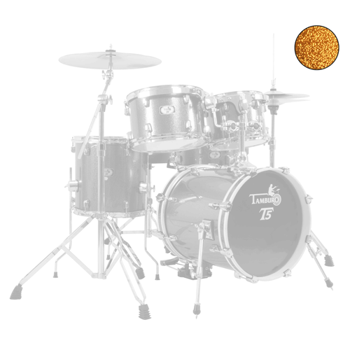 TAMBURO Batteria serie T5 5 pezzi colore Yellow Rust Sparkle