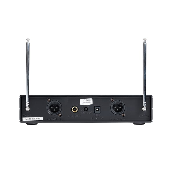 SOUNDSATION Radiomicrofono VHF Doppio Plug and Play con 2 Bodypack e Archetti (205.75 MHz - 209.8 MHz). Modello WF-V21PPB