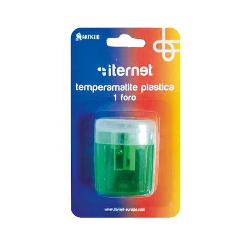 Temperamatite plastica 1 foro multicolore 24pz / scatola