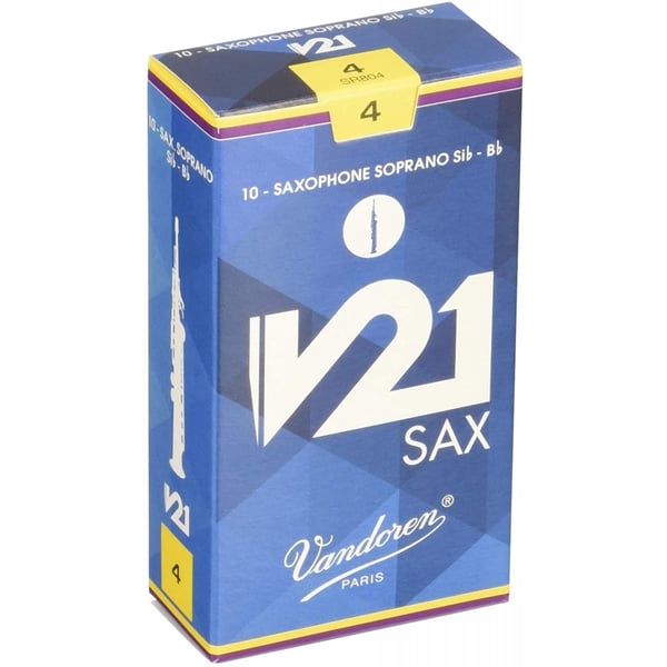 VANDOREN Confezione da 10pz di Ance per Sassofono Soprano 4 V21. Modello SR804