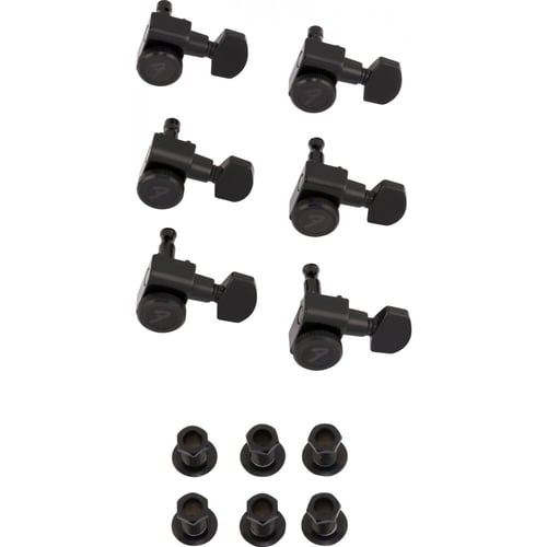 FENDER Accordatori Staggered Stratocaster® / Telecaster® bloccabili (Black), confezione da 6