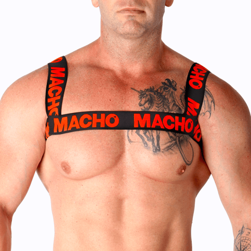 MACHO UNDERWEAR MACHO - DOPPIA PETTORINA ROSSA