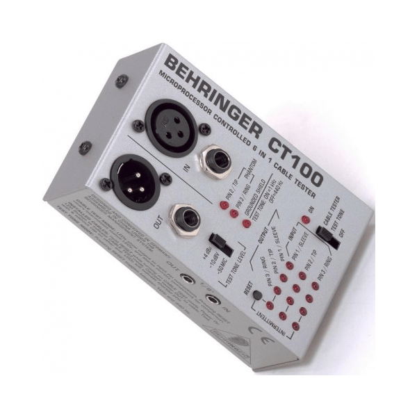 BEHRINGER CT100 CABLE TESTER PER CAVI TESTACAVI AUDIO + TEST TONE DOPPIA FREQUENZA