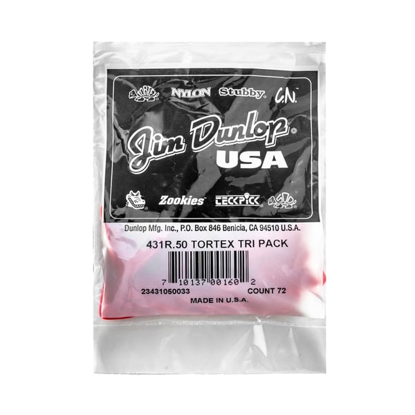 Dunlop 431R Tortex Triangle Red .50