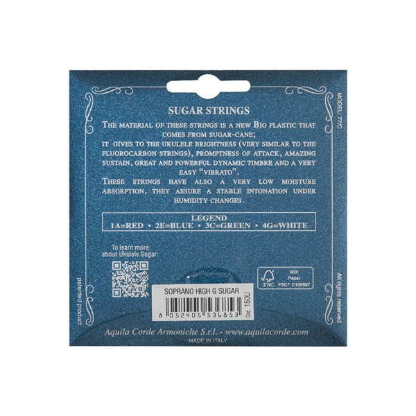 Aquila 150U Sugar Ukulele set GCEA