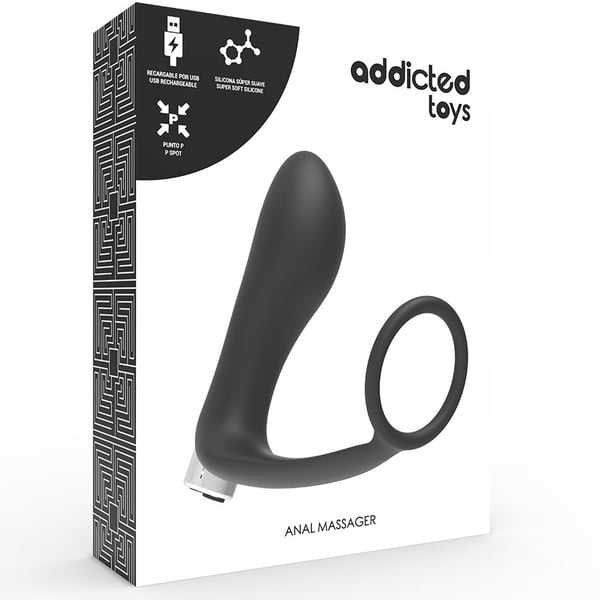 VIBRATEUR PROTHÉTIQUE RECHARGEABLE NOIR ADDICTED TOYS