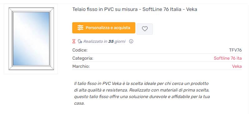 Template Infissi Veka 76 Italia