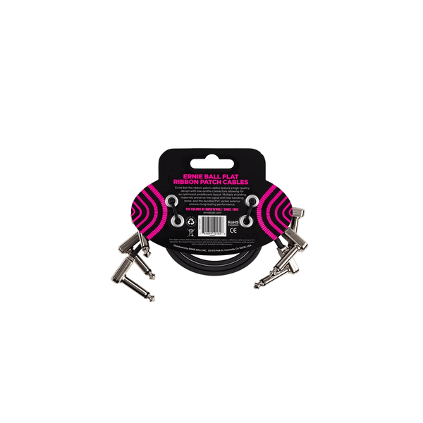 Ernie Ball 6222 Flat Ribbon Patch Cable 30,48 cm Pacco da 3