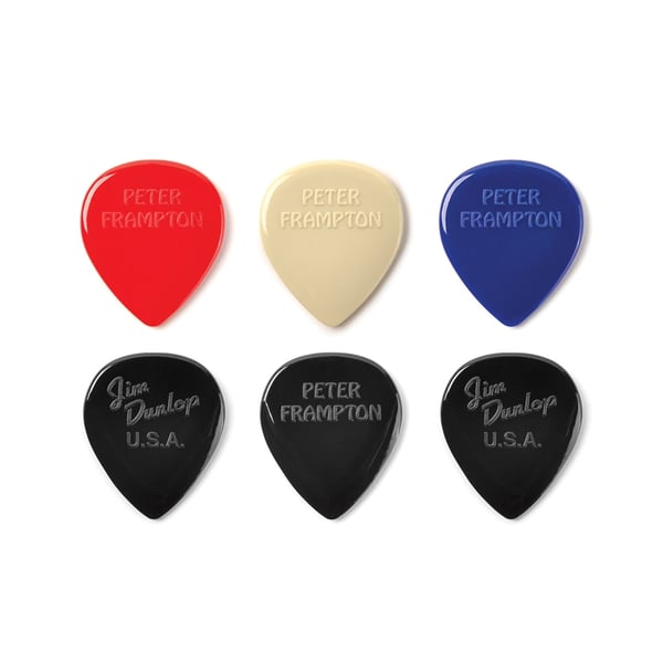 Dunlop PF599P Peter Frampton Vintage Jazz Teardrop Player's Pack/6