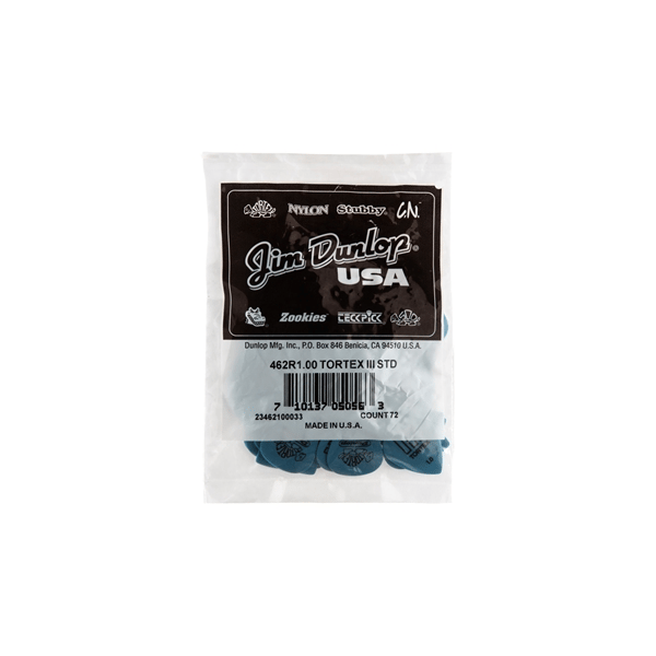 Dunlop 462R Tortex III Blue 1.0