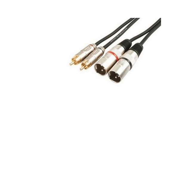 Cavo audio stereo da XLR maschio a 2RCA maschio, lunghezza: 3 m Cavo audio stereo da XLR maschio a 2RCA maschio, lunghezza: 3 m