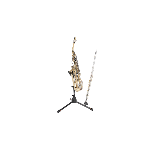 Gator Frameworks GFW-BNO-SAXFLU Supporto a treppiede per sax alto/tenore con attacco per clarinetto o flauto<br>