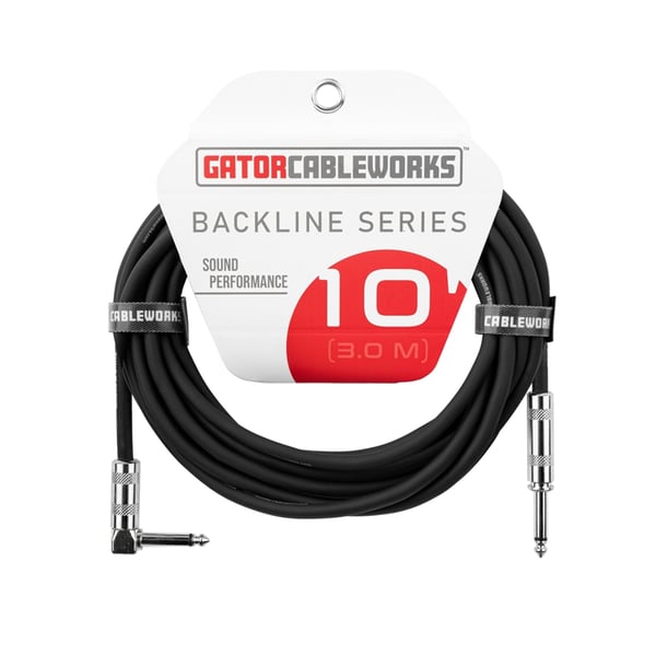 Gator Cableworks GCWB-INS-10RA Cavo strumento jack dritto/angolato 3 m Serie Backline