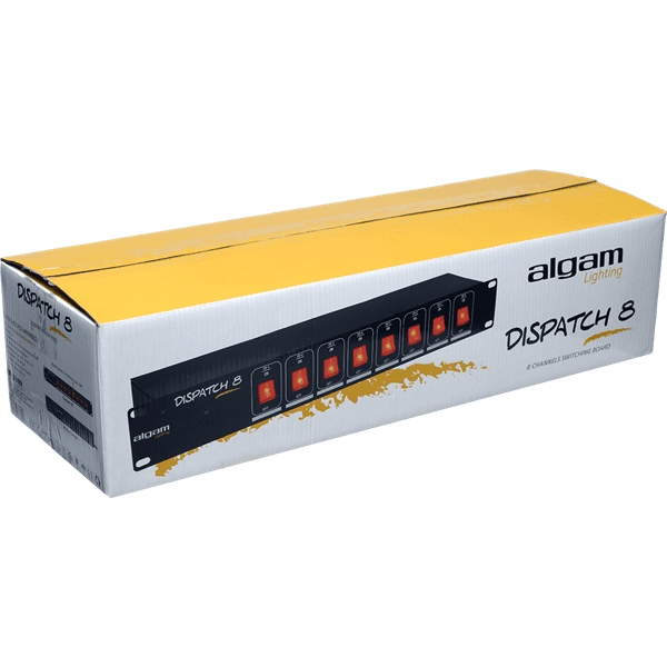 Algam Lighting DISPATCH-8 Multipresa 8 Posti da Rack Interruttori Individuali