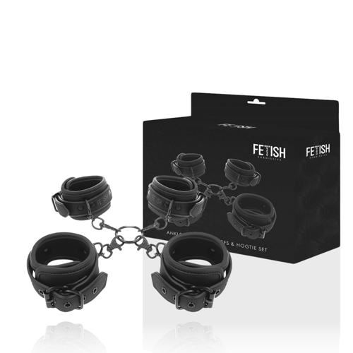 FETISH SUBMISSIVE BONDAGE FETISH SUBMISSIVE - SET DI MANETTE PER MANI E CAVIGLIE CON FODERA IN NOPRENE