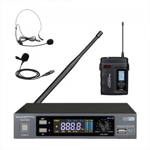 ZZIPP SET RADIOMICROFONO UHF CONTRASMETTITORE BODYPACK