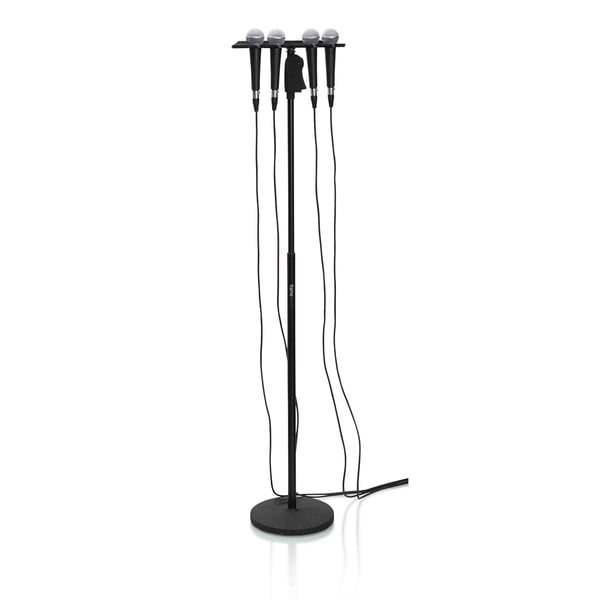 Gator Frameworks GFW-MIC-4TRAY Supporto multi-microfono per 4 microfoni<br>