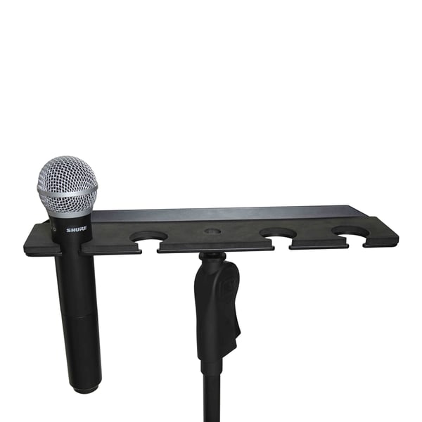 Gator Frameworks GFW-MIC-4TRAY Supporto multi-microfono per 4 microfoni<br>
