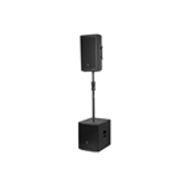 Gator Frameworks GFW-ID-SPKR-SPSET Coppia di pali per subwoofer regolabili con pistone di sollevamento<br>