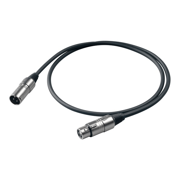 PROEL STAGE Cavo professionale bilanciato con connessioni presa volante XLR 3P PROEL - spina volante XLR 3P PROEL/ XLR3FVPRO - HPC225 - XLR3M VPRO. Lunghezza: 3.0 metri. Colore disponibile: Nero. Altre lunghezze disponibili: visualizzare le specifiche tecniche