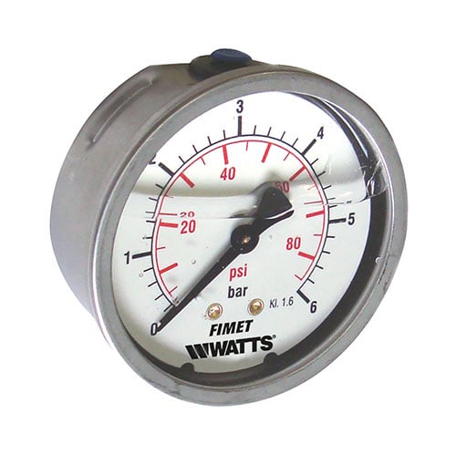 WATTS Manometro a bagno di glicerina mg3a- inox 63