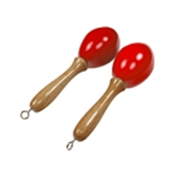 Tanga MARACAS-ROUGE-S Maracas piccole in legno - Rosse
