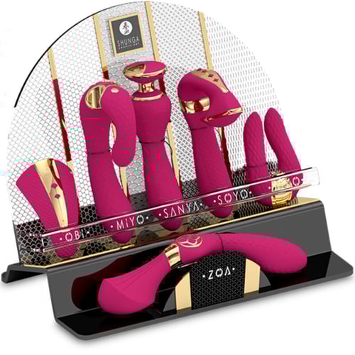 SHUNGA TOYS SHUNGA - ESPOSITORE DA 6 MASSAGGIATORI INTITI FUCSIA