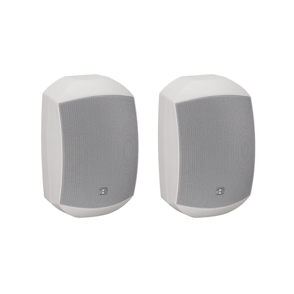 HELVIA Coppia di Diffusori 5.25" Passivi 2-Vie a Parete da Esterno, Bianco. Modello LIDO-530 WPW