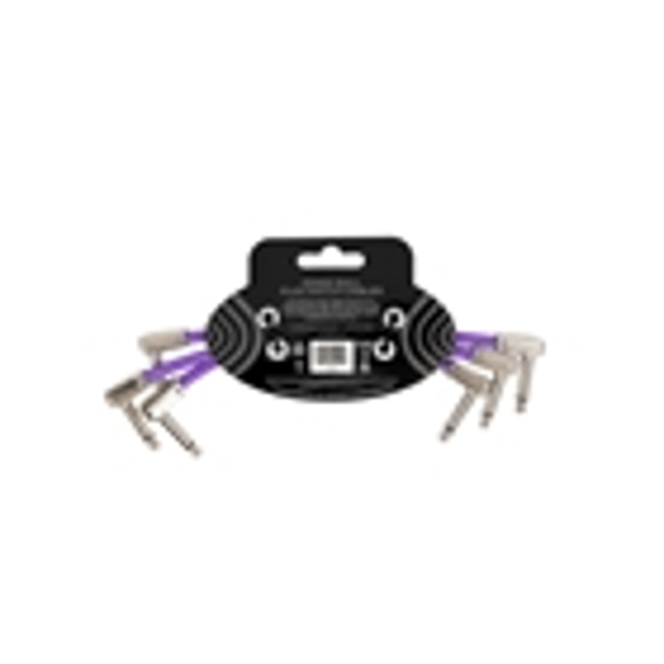 Ernie Ball 6452 Flex Patch Cable Purple 15cm 3pk