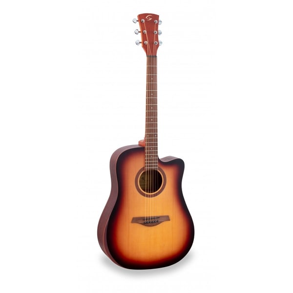 SOUNDSATION Chitarra acustica dreadnought amplificata con armrest in mogano. Modello EDGE ST DNCE-YSB