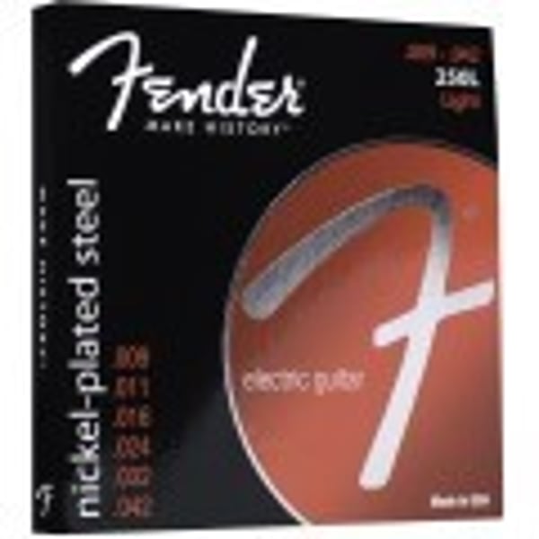 FENDER Muta per chitarra Super 250, acciaio nichelato, Ball End, scalatura 250L .009-.042, (6)