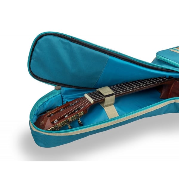 SOUNDSATION Borsa chitarra classica con inserti in pelle suede