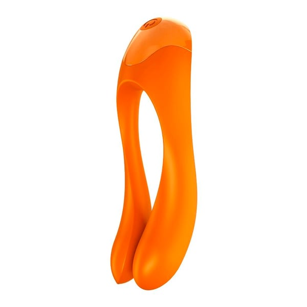 SATISFYER CANDY CANE FINGER VIBRATOR ORANGE