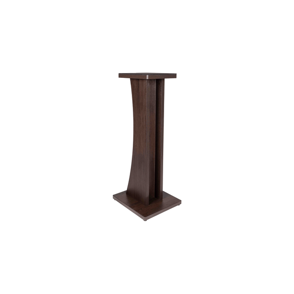 Gator Frameworks GFW-ELITESPKSTMN-BRN Coppia di supporti per monitor da studio in legno con finitura marrone scuro<br>