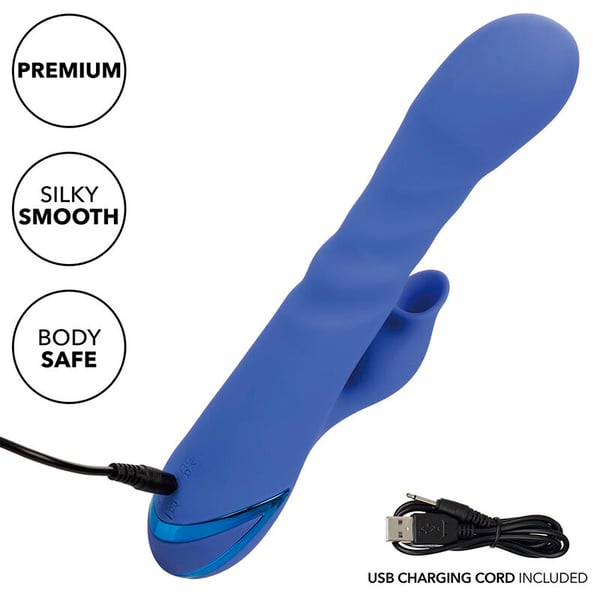 CALIFORNIA EXOTICS - L.A LOVE VIBRADOR &amp; SUCCIONADOR AZUL BY CALIFORNIA DREAMING