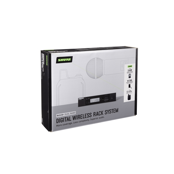Shure GLXD124R+ con WL185 Sistema Wireless completo